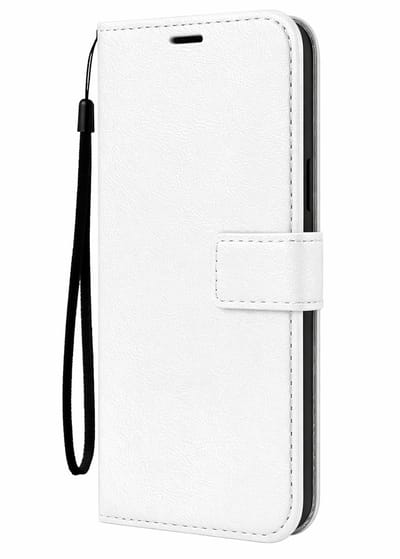 Hoesje Met Pasjeshouder - Geschikt voor Samsung Galaxy A37 - Luxe Bookcase Portemonee - Flip Case - Kunstleer Book Case - Flipcase - Book Cover - Walletcase - Portemonneehoes - Wit