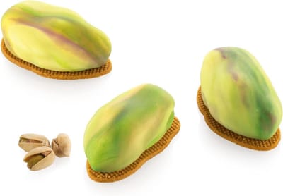 Siliconen Pistache Vorm - Bakvorm Mousse - Desserts Maken - Met ABS Cutter - 12 Holtes à 30 ml - Groen