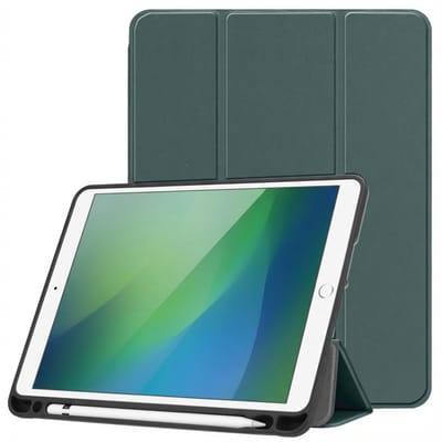 imoshion Tablet Hoes - Geschikt voor Apple iPad Air 2 (2014) / Air 1 (2013) / 6e generatie (2018) 9.7 inch / 5e generatie (2017) 9.7 inch - Trifold Bookcase - Donkergroen