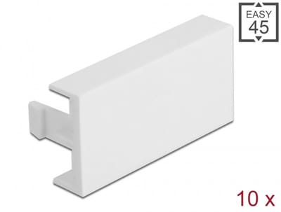 Delock Easy 45 Module Cover Plate 45 x 22.5 mm 10 pieces white
