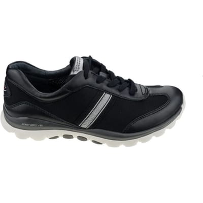 Gabor rollingsoft sensitive 56.966.67 - dames rollende wandelsneaker - Zwart - maat 38.5 (EU) 5.5 (UK)