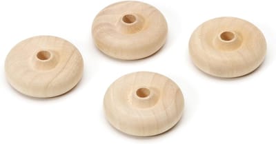 Houten Speelgoedwiel - Onderdeel voor Knutselen - Zelf Maken - Natuurlijk Esdoornhout - 38 cm Diameter