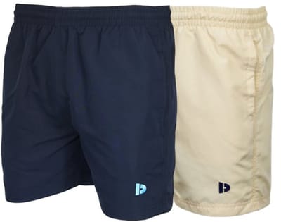 2-Pack Donnay - Sport/Zwemshort (Toon) - Sportbroek - Heren - Navy/Pastel yellow (793) - maat M
