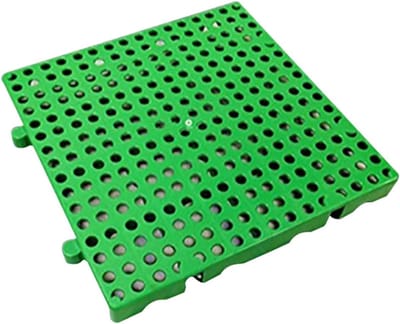Kunststof drainage tegels - Modulaire vloerplaten - Vochtige ruimtes - In elkaar grijpend ontwerp - 30 x 30 cm - Groen
