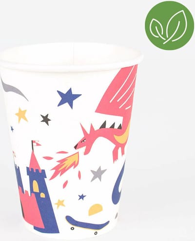 Papieren bekertjes | 8 stuks | 205 ml | Ridder |