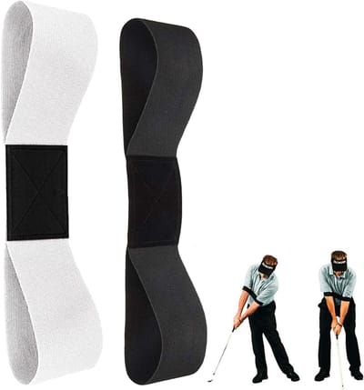 2 Stuks Golf Swing Trainingsarmband, Arm Tape Swing Trainer voor Houdingscorrectie, Ideaal voor Beginners en Gevorderden, Zwart en Wit