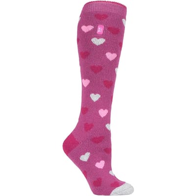 Heat Holders Lite - Lange thermo sokken voor dames - Roze Hart