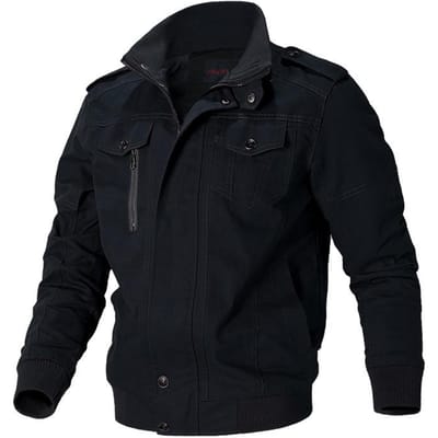 Katoenen Gewassen Herenjas Nieuwe Herenjas Casual Heren Jeugd Opstaande Kraag Lente en Herfst Herenjas Jas XXXL