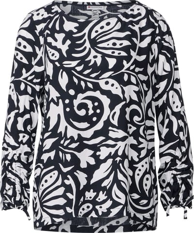 Street One Roundneck Dames Blouse - deep blue - Maat 38