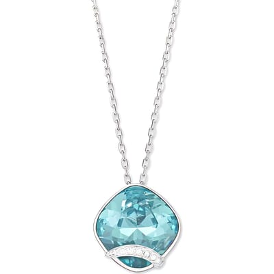 Collier Swarovski Ocean Tears Cristal Plaqué Argent Femme collier 5012007 Blue,F white