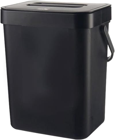 Afvalemmer Keuken - Compostbak Aanrecht - GFT Afval Scheiden - Geurbestendig Deksel - 3 of 5 Liter - Grijs