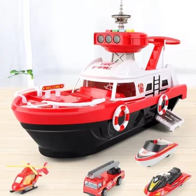 Kinderen Grote Simulatie Baan Traagheid Boot Diecasts Speelgoed Voertuigen Muziek Verhaal Licht Schip Model Speelgoed Auto Vliegtuig Parkeren Jongens Spel