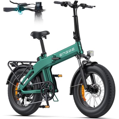 ENGWE folding electric bicycle, 48V 13.5Ah battery, range up to 120km, foldable design, all-terrain application, EP-2 3.0 Boost M groen