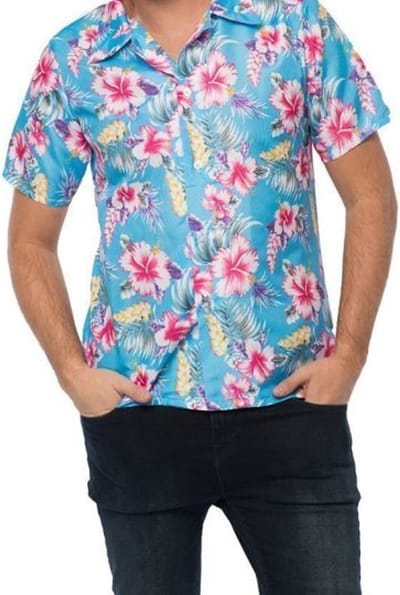 Partychimp Luxe Hawaii Blouse Mannen Carnavalskleding Heren Foute Party Verkleedkleren Volwassenen Toppers 2026 Summer is Magic- Polyester - Blauw - Maat S