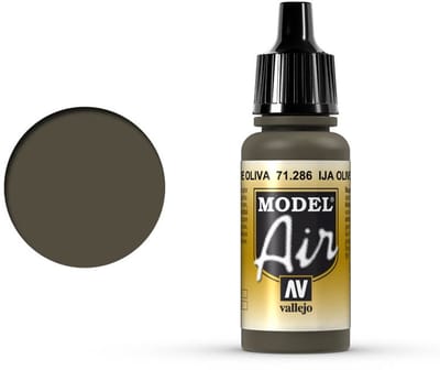 Vallejo Hobbyverf Acrylverf - 71286 Model Air Olive Green - Acryl Verf flesje - 17 ml