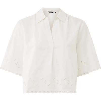 Korte geborduurde blouse dames Mexx