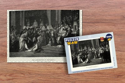 Puzzel Illustratie van Napoleon Bonaparte en een grote groep mensen - Legpuzzel - Puzzel 1000 stukjes volwassenen