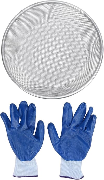 Tuingrondzeef - Compostzeef - Tuinieren - Sterke RVS Constructie - Voor 5 Gallon Emmer - Zilver