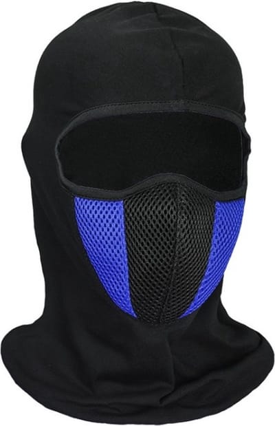 Balaclava Bivakmuts I Nekwarmer I Bivak I Gezichtsmasker I Motormuts I Skiën I Snowboarden I Motorrijden I Zwart/Blauw