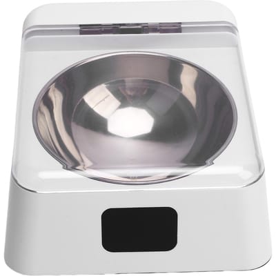 Automatische Voerbak voor Huisdieren USB Opladen Grote Capaciteit Infrarood Sensor Deksel Opening Hond Voerbak voor Thuis L gray