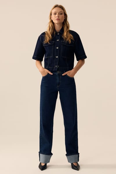 GARCIA Celia Dames Straight Fit Jeans Blauw