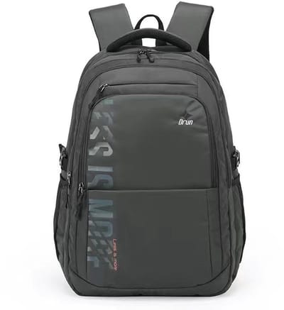 TK-S Rugzak, Grijs en Ruim, 37 Liter, 17,3 inch laptop, drankflesvak. (51x35x22cm)