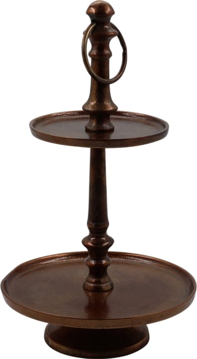 Mansion atmosphere Etagere antiek goud 2 plateaus