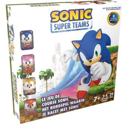 Sonic Super Teams Bordspel - Race met Sonic en vrienden - Inclusief 8 miniaturen