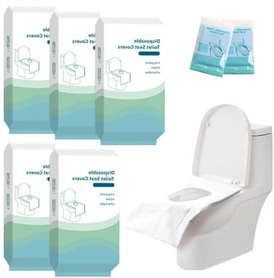 Wegwerp Toilet Bril - Toilet Covers - Hygiëne Onderweg - Individueel Verpakt - 50 Stuks - Wit