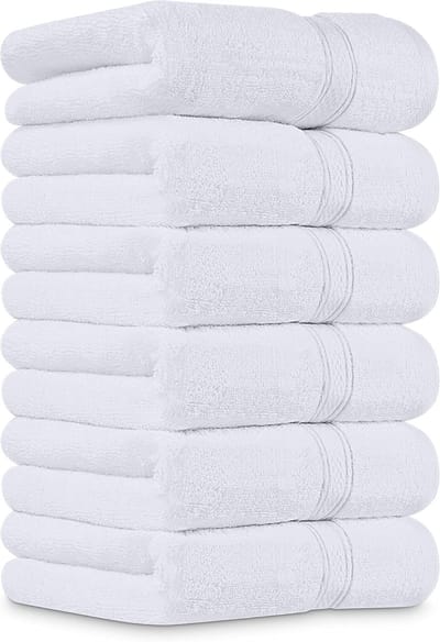 Famanu - 6 Set Premium Handdoeken, (41 x 71 CM) 100% Ringgesponnen Katoen, Ultra Zacht en Zeer Absorberend voor Badkamer, Fitnessruimte, Douche, Hotel en Spa
