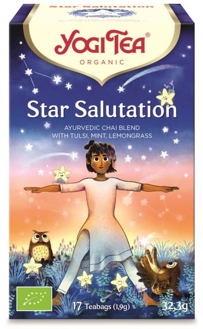 Yogi Tea Star Salutation Bio - Biologische Kruidenthee met Hibiscus, Pepermunt en Kardemom voor Innerlijke Rust en Verfrissing