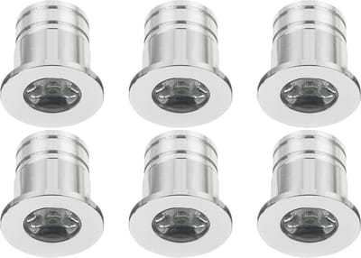 LED Veranda Spot Verlichting 6 Pack - Velvalux - 3W - Natuurlijk Wit 4000K - Inbouw - Dimbaar - Rond - Mat Zilver - Aluminium - Ø31mm
