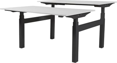 Zit Sta Bureau (2pp) - Elek 180x80/80 krijtwit - zw frame