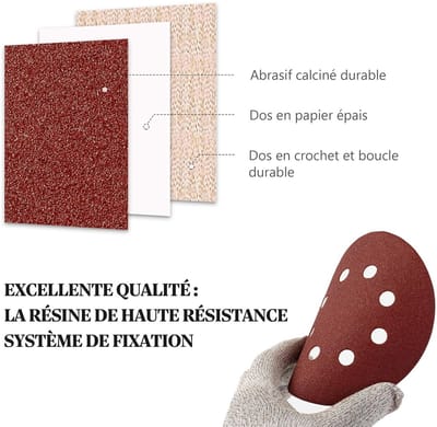 Dailygoods - 110 Stuks Schuurpapier 125 mm P240 - Hoogwaardige Kwaliteit