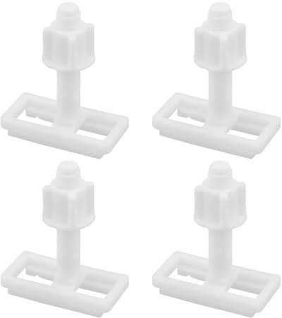 Dailygoods- Toiletzitting Schroeven 8 Stuks - Vervangende Bouten - Plastic Moeren - Bevestigingsscharnieren - Eenvoudig te Installeren - Compact Ontwerp