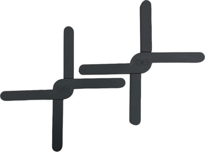 JU&MP Pannenonderzetter - Keuken Accessoires - Onderzetters - Hittebestendig - 2 Stuks - Zwart