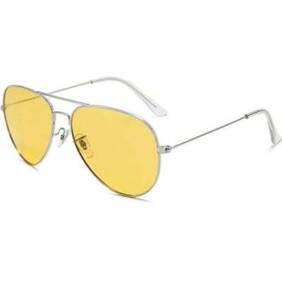 Lunettes de soleil Vision Nocturne Œil de Chat Myopie pour Hommes Femmes Conduite Pilote Dioptrie sur Ordonnance 0 à -6 0 white