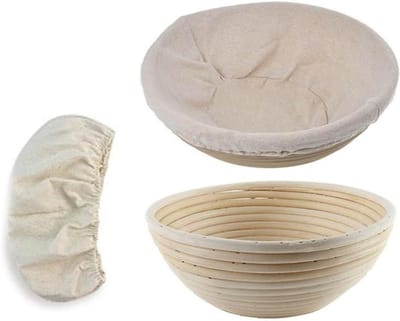 Brood Rijsmanden - Broodkommen - Brood Bakken - Natuurlijke Materialen - 23cm Diameter - Natuurlijk