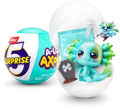 ZURU 5 Surprise A-LOT-A AXOLOTLS, PAK UIT en ONTDEK Axolotls met verrassingsthema, met 5 unieke accessoires en speelaccessoires, leuk, fantasierijk speelgoed voor kinderen, cadeau voor jongens en meisjes vanaf 3 jaar oud