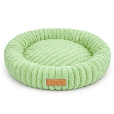 Dogeste Nesto S - Hondenmand 50 cm - Rond - Voor Kleine Honden - Antistress Pluche - Antislip en Wasbaar - Groen