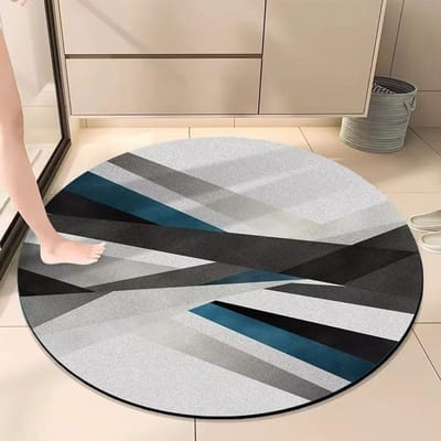 Noordse Licht Luxe Ronde Tapijten Moderne Woonkamer Decoratie Kleden Groot Oppervlak Slaapkamer Decor Bedside Tapijt Wasruimte Vloermat 120cm 47.2 in