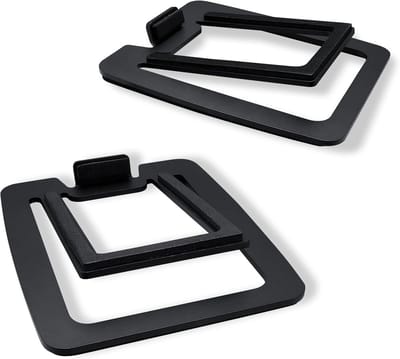 Gehoekte Bureau Speakerstands voor 2''-3'' Bureauspeakers met Stalen Basis en Dempende Schuimvoering