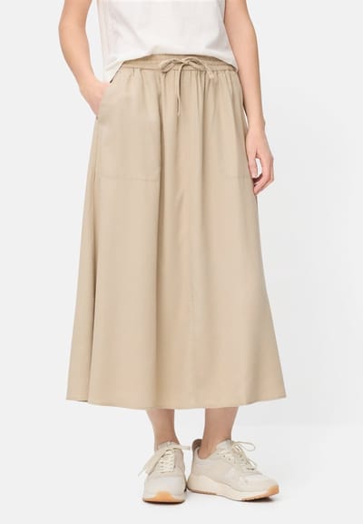 camel active Rok met trekkoord - Maat womenswear-36 - Zand