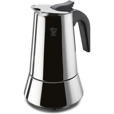 Cafetiere italienne - PEZZETTI - STEELEXPRESS - Acier inoxydable - 6 tasses - Tous feux dont induction - Argent