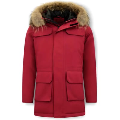 Enos Parka winterjas met grote echte bontkraag