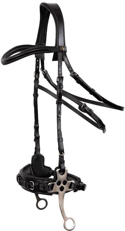 BR Hackamore Hoofdstel Lydney - Zwart - Cob