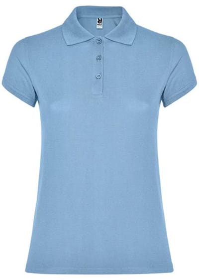 Roly - Star Dames Polo - Sky Blue 10 maat XL