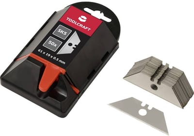 TOOLCRAFT TO-10312167 50x trapeziummes 61 mm met gat SK5 50 stuk(s)