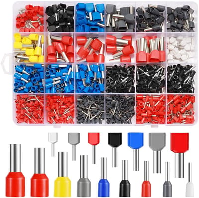 Complete Set van 900 Draadklemmen, 0.5-16mm² Crimp Connectoren, Geïsoleerde Ferrules en Klemmen voor Elektrische Verbindingen