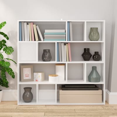 vidaXL - Boekenkast/kamerscherm - 105x24x102 - cm - wit